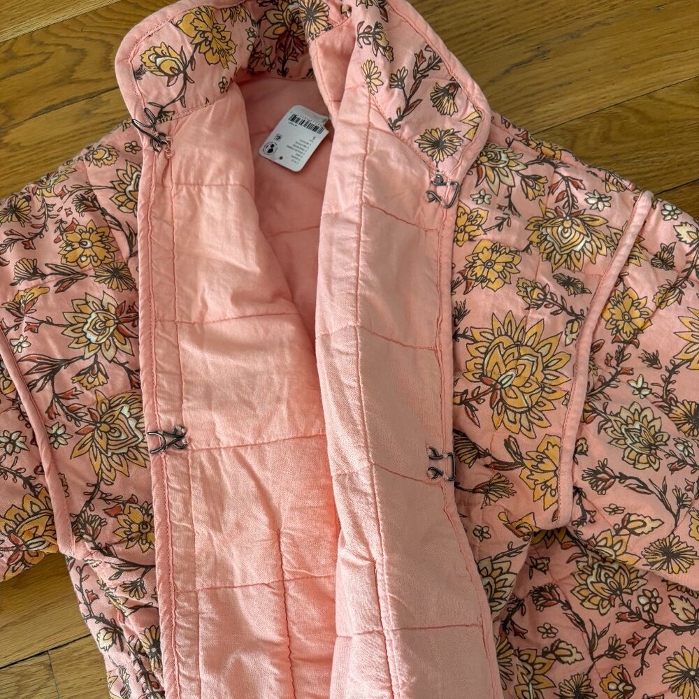 Free People Chloe Jacket Small Peach Combo - Picture 4 of 7